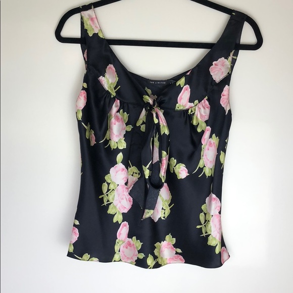 Tank top 💯 % silk tie front small - Picture 1 of 5